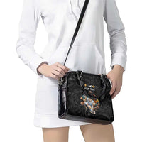 Custom Rugby Southern Hemisphere Shoulder Handbag Argentina AUNZ South Africa Mascot Black LT9 - Polynesian Pride