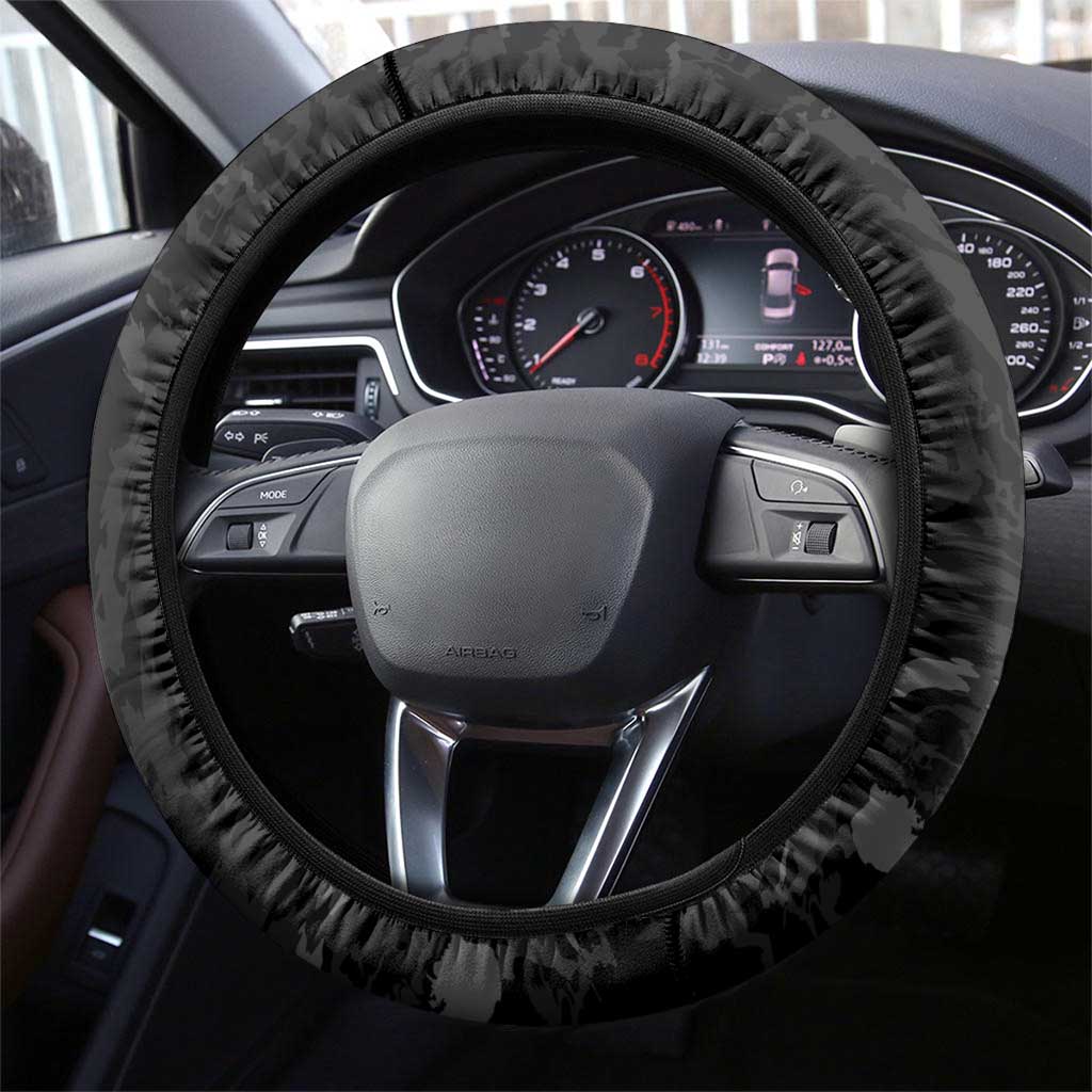 Rugby Southern Hemisphere Steering Wheel Cover Argentina AUNZ South Africa Mascot Black LT9 - Polynesian Pride