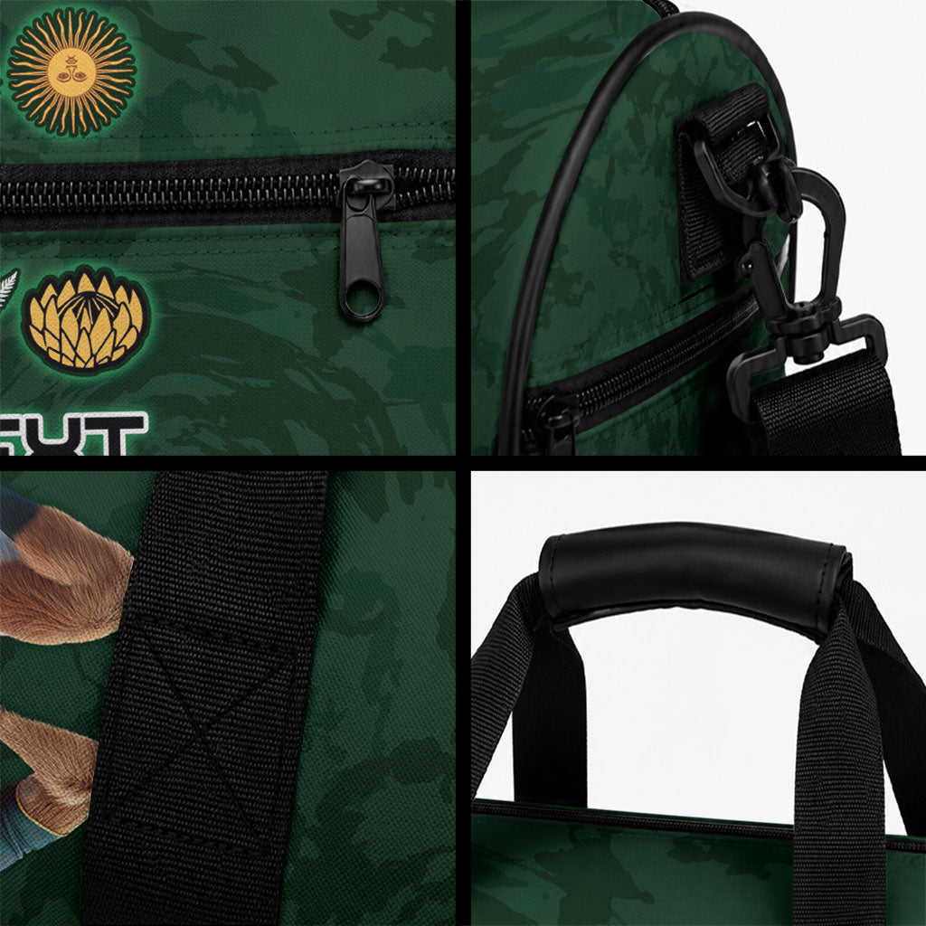 Custom Rugby Southern Hemisphere Duffle Bag Argentina AUNZ South Africa Mascot Green LT9 - Polynesian Pride