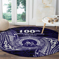 Tonga Queen Salote College 100th Years Round Carpet Est 1926 Tongan Ngatu Tapa LT9 - Polynesian Pride