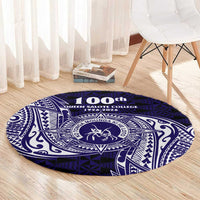 Tonga Queen Salote College 100th Years Round Carpet Est 1926 Tongan Ngatu Tapa LT9 - Polynesian Pride