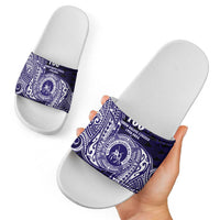 Tonga Queen Salote College 100th Years Slide Sandals Est 1926 Tongan Ngatu Tapa LT9 - Polynesian Pride