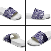 Tonga Queen Salote College 100th Years Slide Sandals Est 1926 Tongan Ngatu Tapa LT9 - Polynesian Pride
