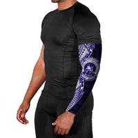 Tonga Queen Salote College 100th Years Arm Sleeves Blue Tonga Kupesi Uniquely Pacific Art LT9 - Polynesian Pride