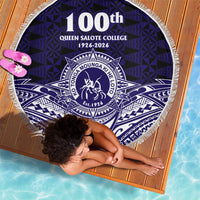 Tonga Queen Salote College 100th Years Beach Blanket Blue Tonga Kupesi Uniquely Pacific Art LT9 - Polynesian Pride