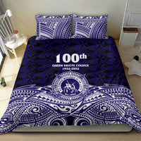 Tonga Queen Salote College 100th Years Bedding Set Blue Tonga Kupesi Uniquely Pacific Art LT9 - Polynesian Pride