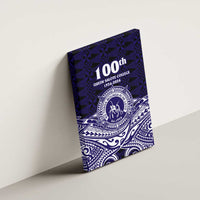 Tonga Queen Salote College 100th Years Canvas Wall Art Blue Tonga Kupesi Uniquely Pacific Art LT9 - Polynesian Pride