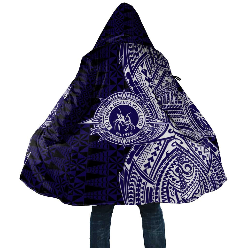 Tonga Queen Salote College 100th Years Cloak Blue Tonga Kupesi Uniquely Pacific Art LT9 Unisex Blue - Polynesian Pride