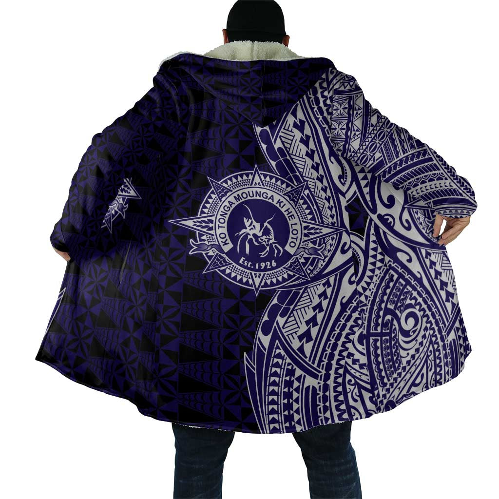 Tonga Queen Salote College 100th Years Cloak Blue Tonga Kupesi Uniquely Pacific Art LT9 - Polynesian Pride