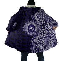 Tonga Queen Salote College 100th Years Cloak Blue Tonga Kupesi Uniquely Pacific Art LT9 - Polynesian Pride