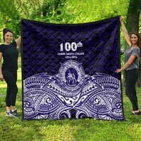 Tonga Queen Salote College 100th Years Quilt Blue Tonga Kupesi Uniquely Pacific Art LT9 - Polynesian Pride