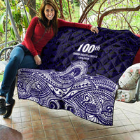 Tonga Queen Salote College 100th Years Quilt Blue Tonga Kupesi Uniquely Pacific Art LT9 - Polynesian Pride