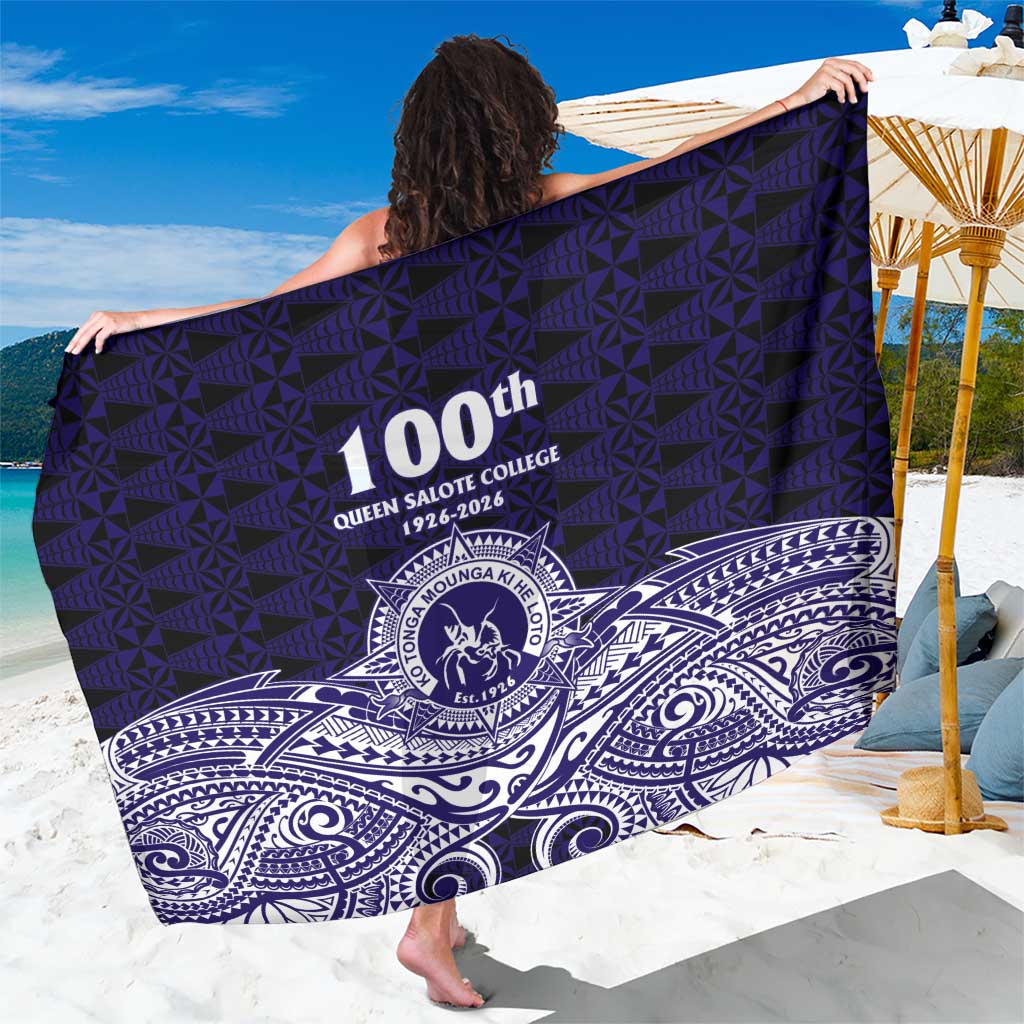 Tonga Queen Salote College 100th Years Sarong Blue Tonga Kupesi Uniquely Pacific Art LT9 One Size 44 x 66 inches Blue - Polynesian Pride