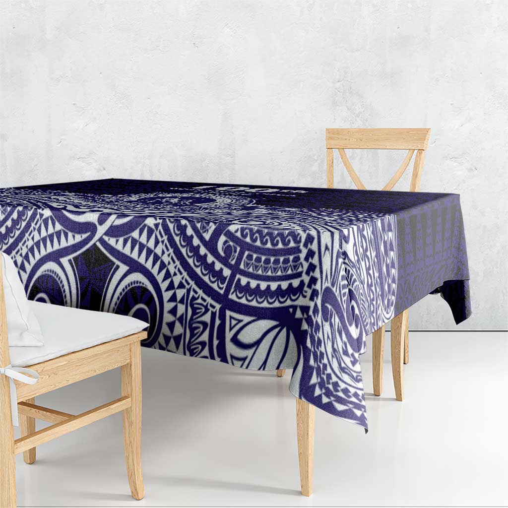 Tonga Queen Salote College 100th Years Tablecloth Blue Tonga Kupesi Uniquely Pacific Art LT9 - Polynesian Pride