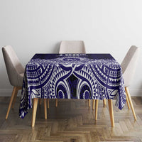 Tonga Queen Salote College 100th Years Tablecloth Blue Tonga Kupesi Uniquely Pacific Art LT9 - Polynesian Pride