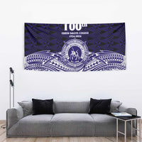 Tonga Queen Salote College 100th Years Tapestry Blue Tonga Kupesi Uniquely Pacific Art LT9 - Polynesian Pride