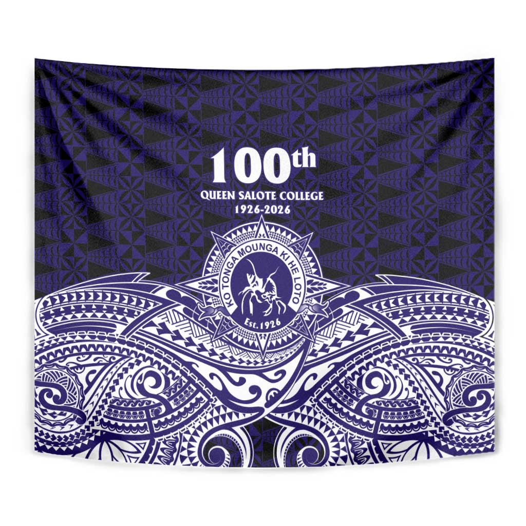 Tonga Queen Salote College 100th Years Tapestry Blue Tonga Kupesi Uniquely Pacific Art LT9 - Polynesian Pride