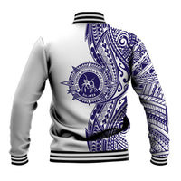 Tonga Queen Salote College 100th Years Baseball Jacket White Tonga Kupesi Uniquely Pacific Art LT9 - Polynesian Pride