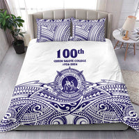 Tonga Queen Salote College 100th Years Bedding Set White Tonga Kupesi Uniquely Pacific Art LT9 - Polynesian Pride