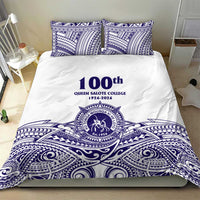 Tonga Queen Salote College 100th Years Bedding Set White Tonga Kupesi Uniquely Pacific Art LT9 - Polynesian Pride
