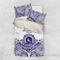 Tonga Queen Salote College 100th Years Bedding Set White Tonga Kupesi Uniquely Pacific Art LT9 US Twin 172cm x 218cm White - Polynesian Pride