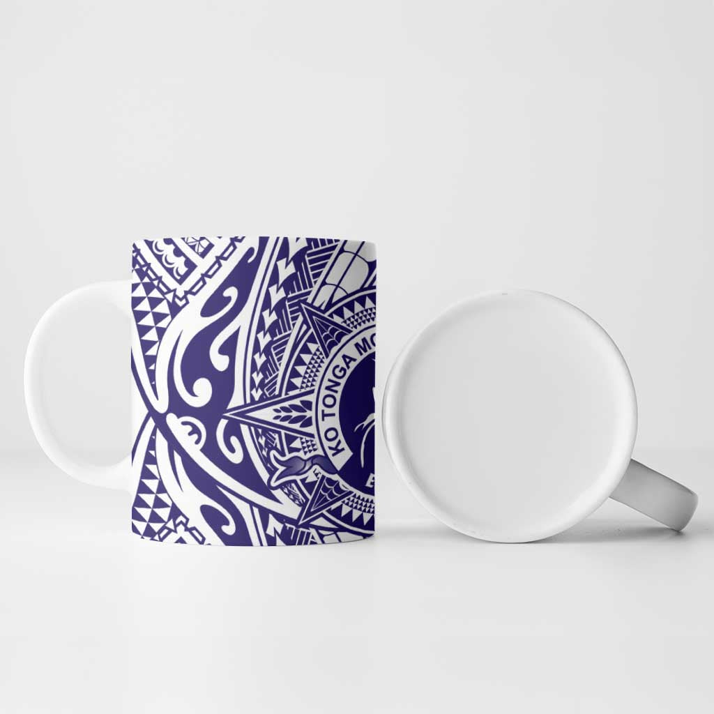 Tonga Queen Salote College 100th Years Ceramic Mug White Tonga Kupesi Uniquely Pacific Art LT9 - Polynesian Pride