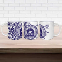 Tonga Queen Salote College 100th Years Ceramic Mug White Tonga Kupesi Uniquely Pacific Art LT9 - Polynesian Pride