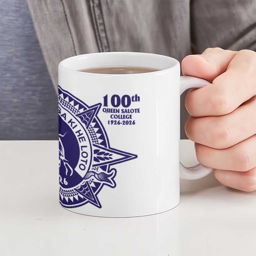 Tonga Queen Salote College 100th Years Ceramic Mug White Tonga Kupesi Uniquely Pacific Art LT9 - Polynesian Pride