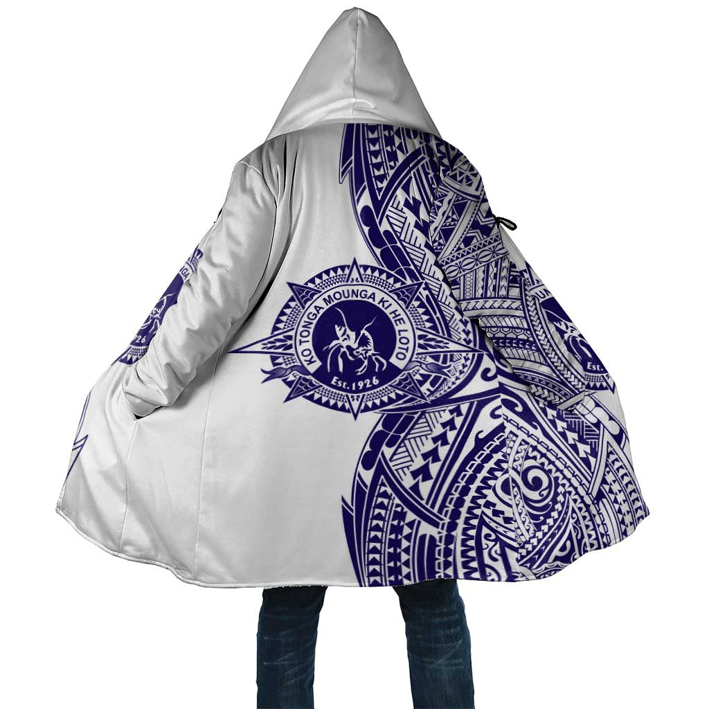 Tonga Queen Salote College 100th Years Cloak White Tonga Kupesi Uniquely Pacific Art LT9 Unisex White - Polynesian Pride