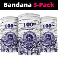 Tonga Queen Salote College 100th Years Neck Gaiter White Tonga Kupesi Uniquely Pacific Art LT9 package One Size: 25*50cm White - Polynesian Pride