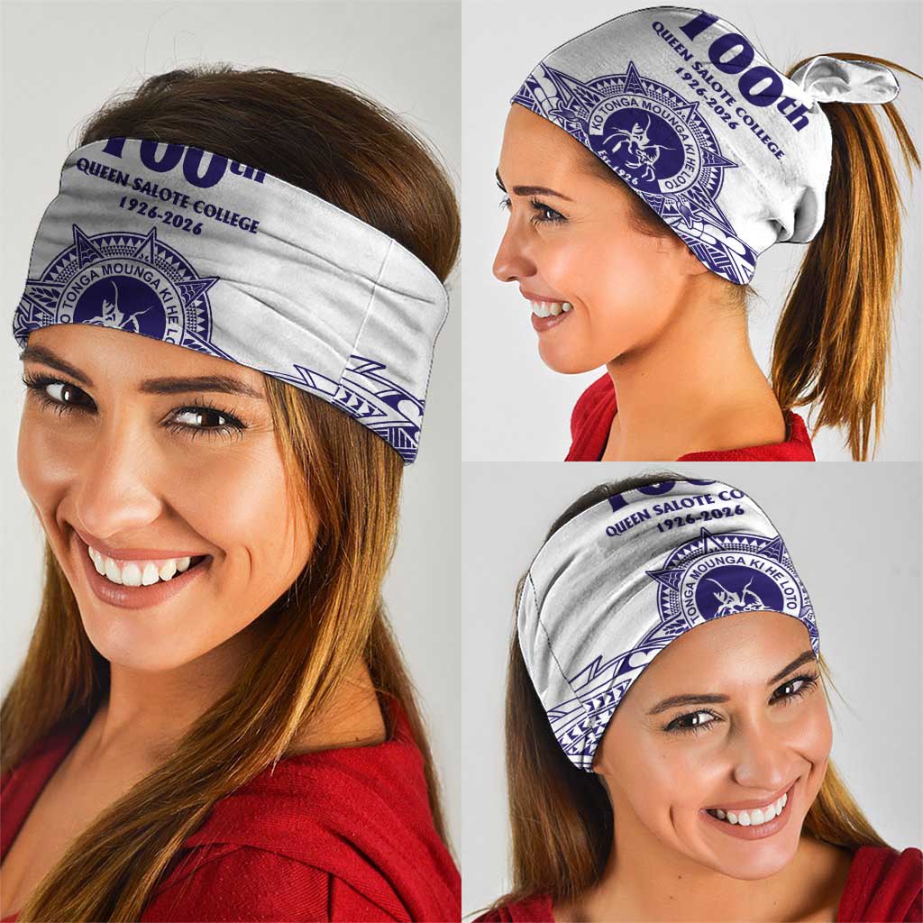 Tonga Queen Salote College 100th Years Neck Gaiter White Tonga Kupesi Uniquely Pacific Art LT9 - Polynesian Pride