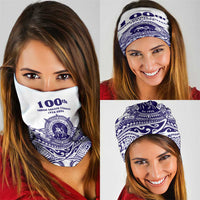 Tonga Queen Salote College 100th Years Neck Gaiter White Tonga Kupesi Uniquely Pacific Art LT9 - Polynesian Pride