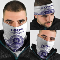Tonga Queen Salote College 100th Years Neck Gaiter White Tonga Kupesi Uniquely Pacific Art LT9 - Polynesian Pride