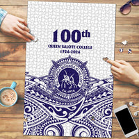 Tonga Queen Salote College 100th Years Puzzle White Tonga Kupesi Uniquely Pacific Art LT9 White - Polynesian Pride