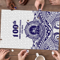 Tonga Queen Salote College 100th Years Puzzle White Tonga Kupesi Uniquely Pacific Art LT9 - Polynesian Pride