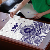 Tonga Queen Salote College 100th Years Puzzle White Tonga Kupesi Uniquely Pacific Art LT9 - Polynesian Pride