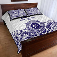 Tonga Queen Salote College 100th Years Quilt Bed Set White Tonga Kupesi Uniquely Pacific Art LT9 - Polynesian Pride