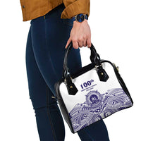 Tonga Queen Salote College 100th Years Shoulder Handbag White Tonga Kupesi Uniquely Pacific Art LT9 - Polynesian Pride