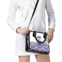 Tonga Queen Salote College 100th Years Shoulder Handbag White Tonga Kupesi Uniquely Pacific Art LT9 - Polynesian Pride