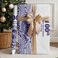 Tonga Queen Salote College 100th Years Wrapping Paper White Tonga Kupesi Uniquely Pacific Art LT9 - Polynesian Pride