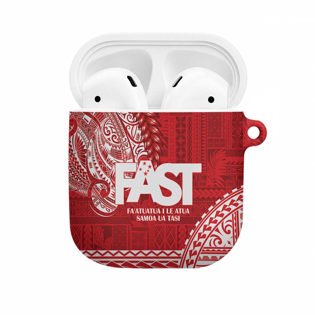 Samoa FAST AirPods Case Samoan Motif Patterns LT9 Red - Polynesian Pride