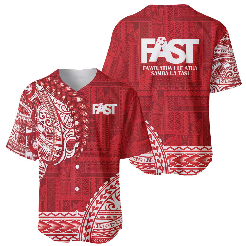 Samoa FAST Baseball Jersey Samoan Motif Patterns LT9 - Polynesian Pride