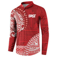 Samoa FAST Button Sweatshirt Samoan Motif Patterns LT9 - Polynesian Pride