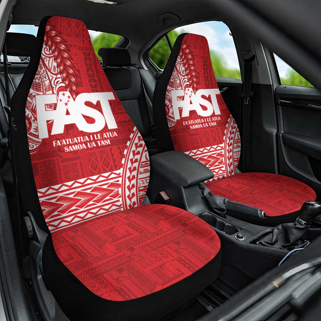 Samoa FAST Car Seat Cover Samoan Motif Patterns LT9 One Size Red - Polynesian Pride