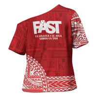 Samoa FAST Cross Shoulder Shirt Samoan Motif Patterns LT9 - Polynesian Pride