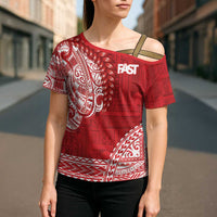 Samoa FAST Cross Shoulder Shirt Samoan Motif Patterns LT9 - Polynesian Pride