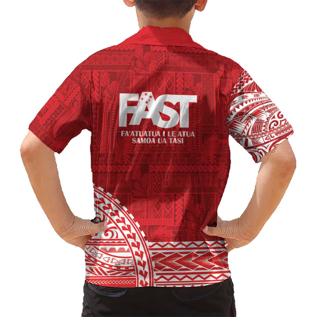 Samoa FAST Kid Hawaiian Shirt Samoan Motif Patterns LT9 - Polynesian Pride