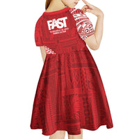 Samoa FAST Kid Short Sleeve Dress Samoan Motif Patterns LT9 - Polynesian Pride