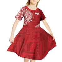 Samoa FAST Kid Short Sleeve Dress Samoan Motif Patterns LT9 - Polynesian Pride