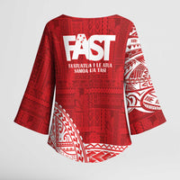 Samoa FAST Kimono Sleeve Blouse Samoan Motif Patterns LT9 - Polynesian Pride
